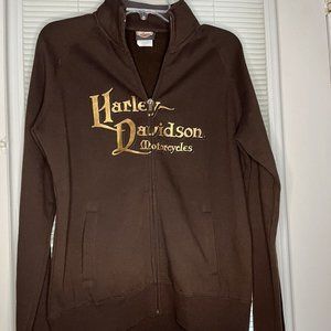 Harley Davidson Brown Sweatshirt  high collar Size ExLarge